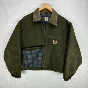 Carhartt Detroit Jacket Blanket Lined Mens 2XL JB1266 Dark Olive Green